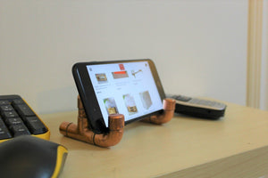 Copper Pipe Industrial design smartphone stand 