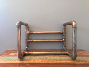 Copper Pipe Industrial extendable book rack