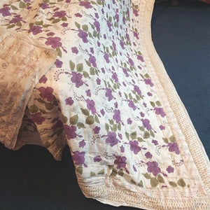 Sweet Violet Filled Kantha Quilt