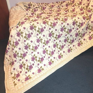 Sweet Violet Filled Kantha Quilt