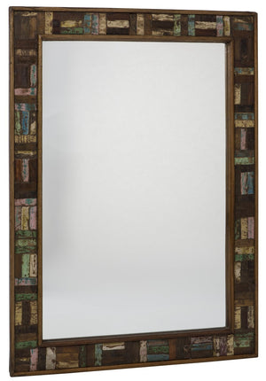 RAKA Large Reclaimed Wood Mirror