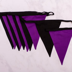 Washable / Reusable  Cotton Two Tone Bunting 14 Flags